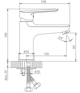 Смеситель для раковины Haiba HB10198 хром